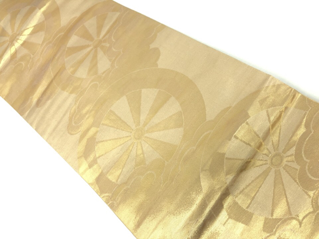 JAPANESE KIMONO / VINTAGE NAGOYA OBI / WOVEN CLOUD & GENJIGURUMA